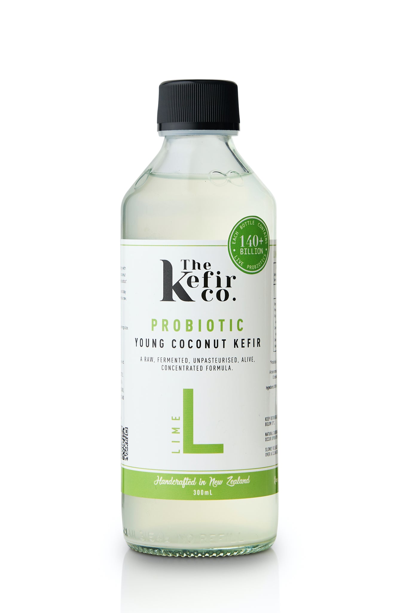 Kefir Co. Young Coconut Kefir Probiotic Lime 300ml - 6 Days Supply